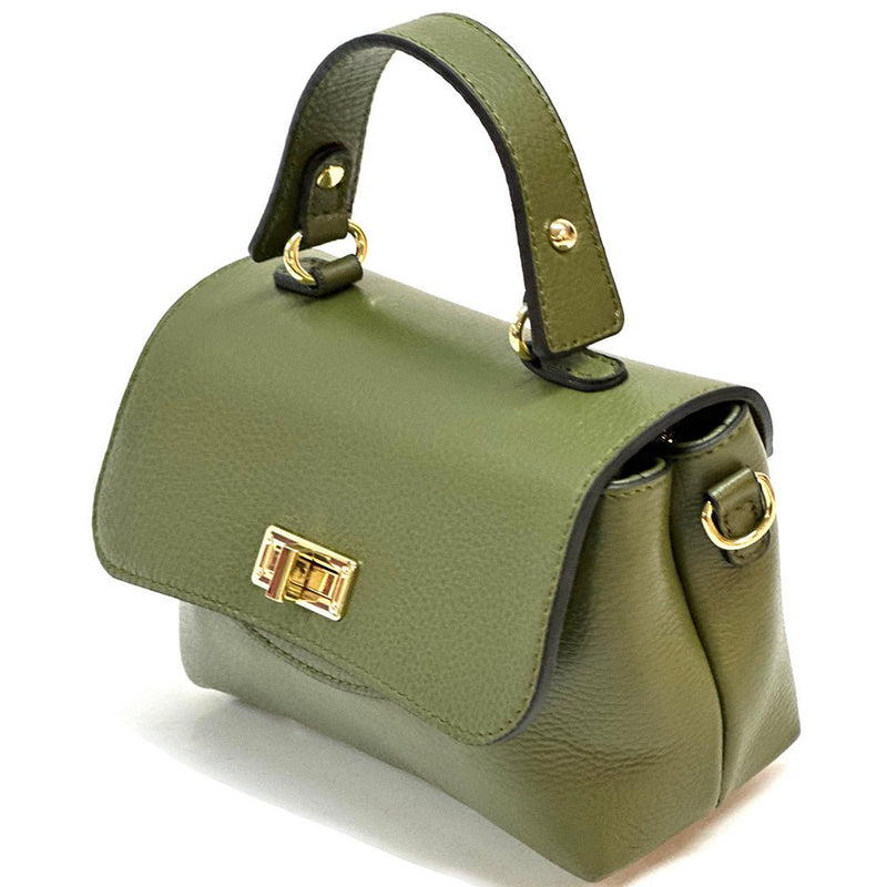 Structured Leather Top Handle Bag - Eleganza - Leather Italiano