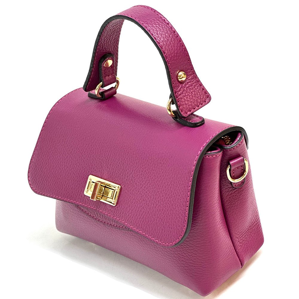 Structured Leather Top Handle Bag - Eleganza - Leather Italiano