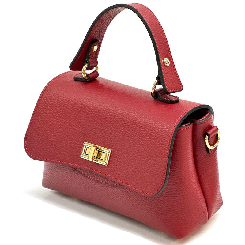 Structured Leather Top Handle Bag - Eleganza - Leather Italiano