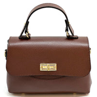 Structured Leather Top Handle Bag - Eleganza - Leather Italiano