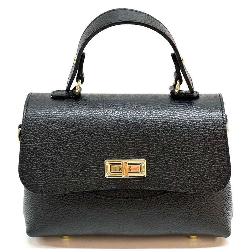 Structured Leather Top Handle Bag - Eleganza - Leather Italiano