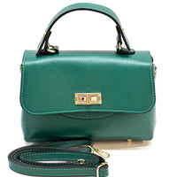 Structured Leather Top Handle Bag - Eleganza - Leather Italiano