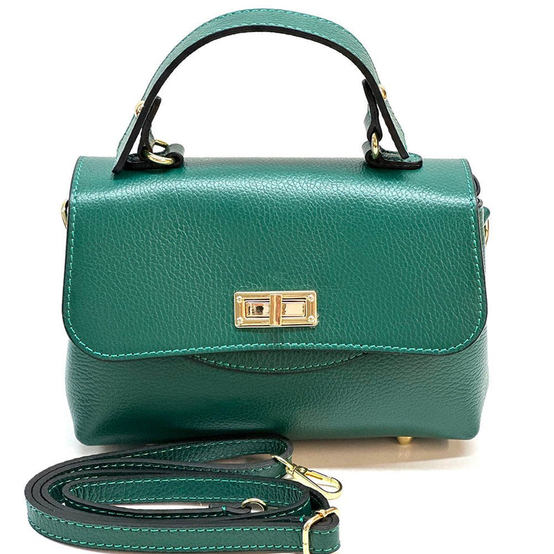 Structured Leather Top Handle Bag - Eleganza - Leather Italiano