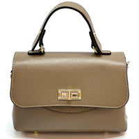Structured Leather Top Handle Bag - Eleganza - Leather Italiano