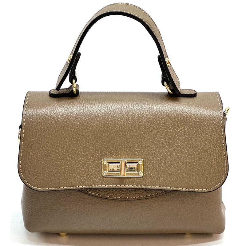 Structured Leather Top Handle Bag - Eleganza - Leather Italiano