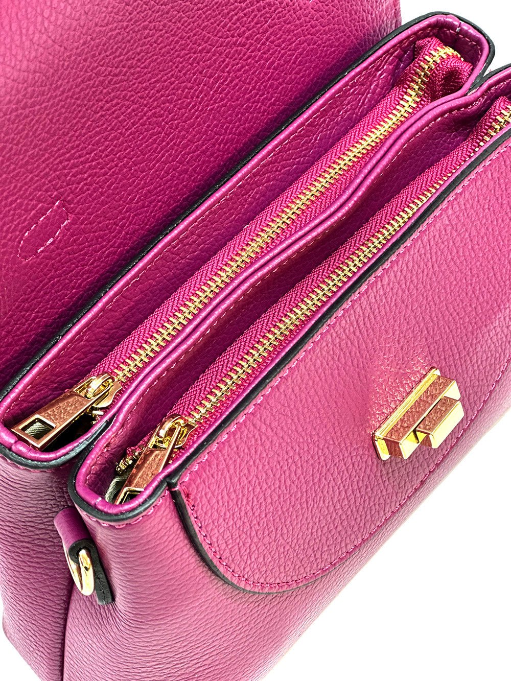 Structured Leather Top Handle Bag - Eleganza - Leather Italiano