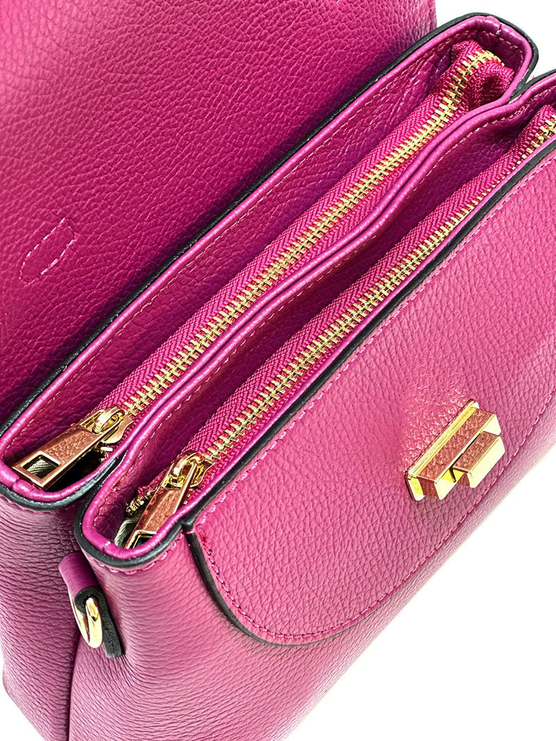 Structured Leather Top Handle Bag - Eleganza - Leather Italiano