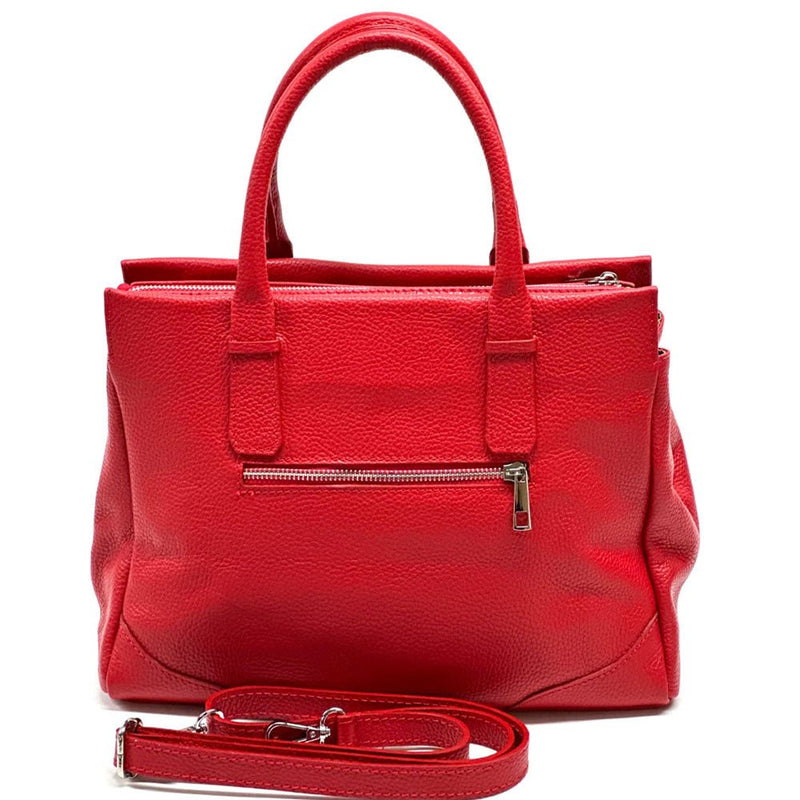 Tarsilla Italian Leather Handbag – Handmade in Florence from Premium Pebbled Leather - Leather Italiano