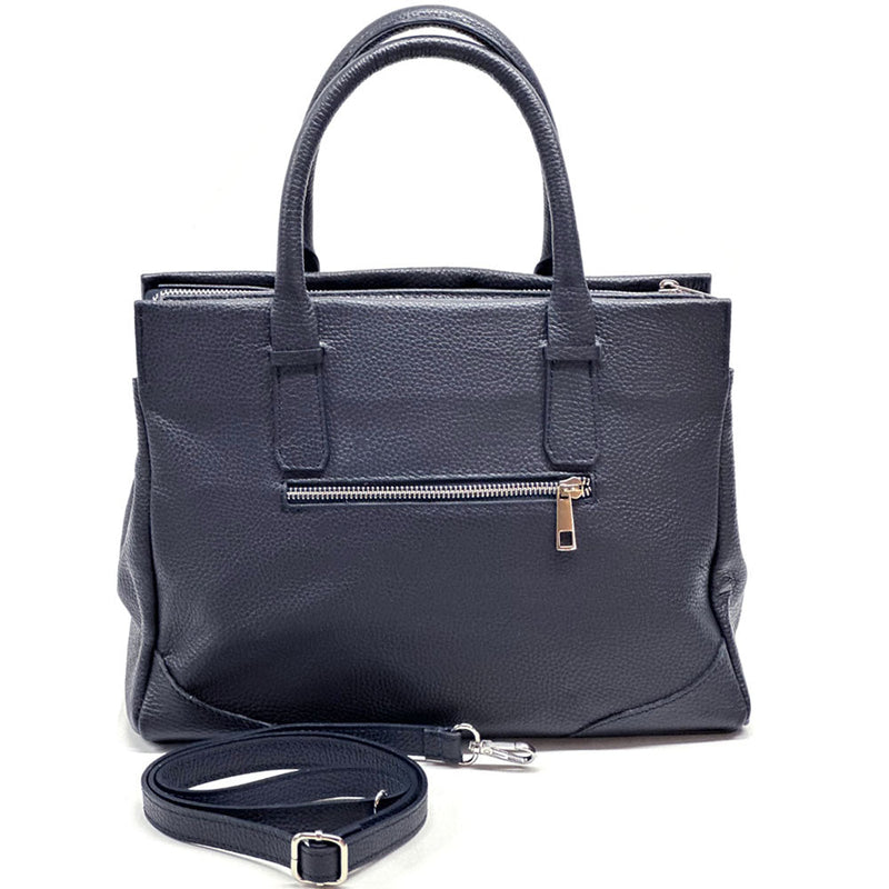 Tarsilla Italian Leather Handbag – Handmade in Florence from Premium Pebbled Leather - Leather Italiano