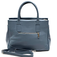 Tarsilla Italian Leather Handbag – Handmade in Florence from Premium Pebbled Leather - Leather Italiano