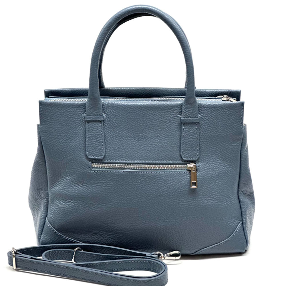 Tarsilla Italian Leather Handbag – Handmade in Florence from Premium Pebbled Leather - Leather Italiano
