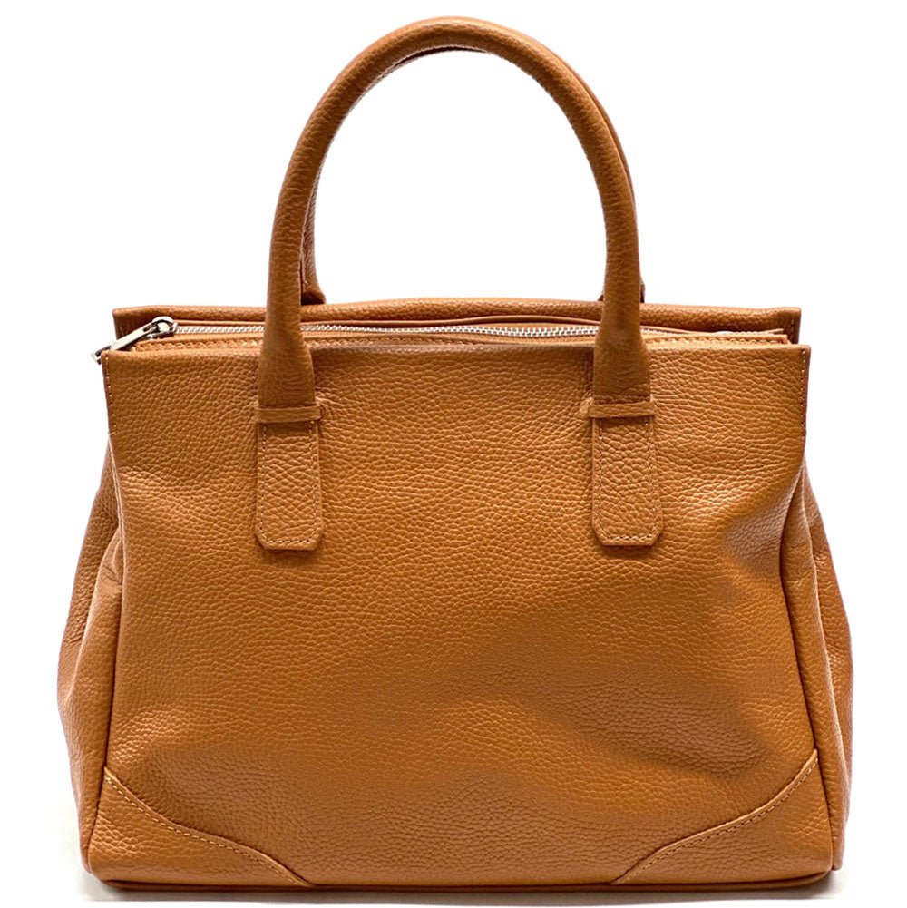 Tarsilla Italian Leather Handbag – Handmade in Florence from Premium Pebbled Leather - Leather Italiano