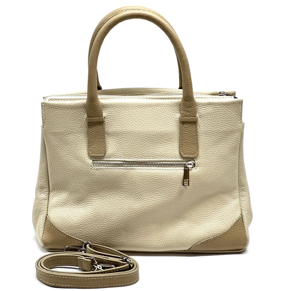 Tarsilla Italian Leather Handbag – Handmade in Florence from Premium Pebbled Leather - Leather Italiano