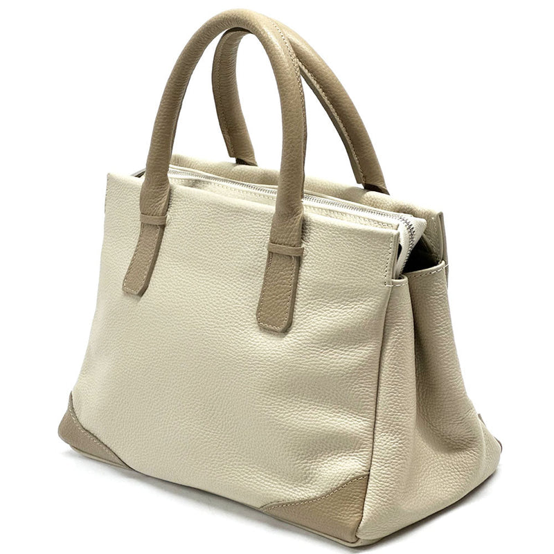 Tarsilla Italian Leather Handbag – Handmade in Florence from Premium Pebbled Leather - Leather Italiano