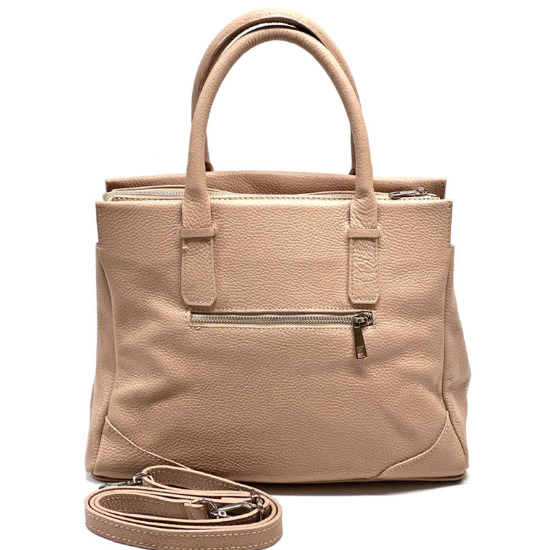 Tarsilla Italian Leather Handbag – Handmade in Florence from Premium Pebbled Leather - Leather Italiano