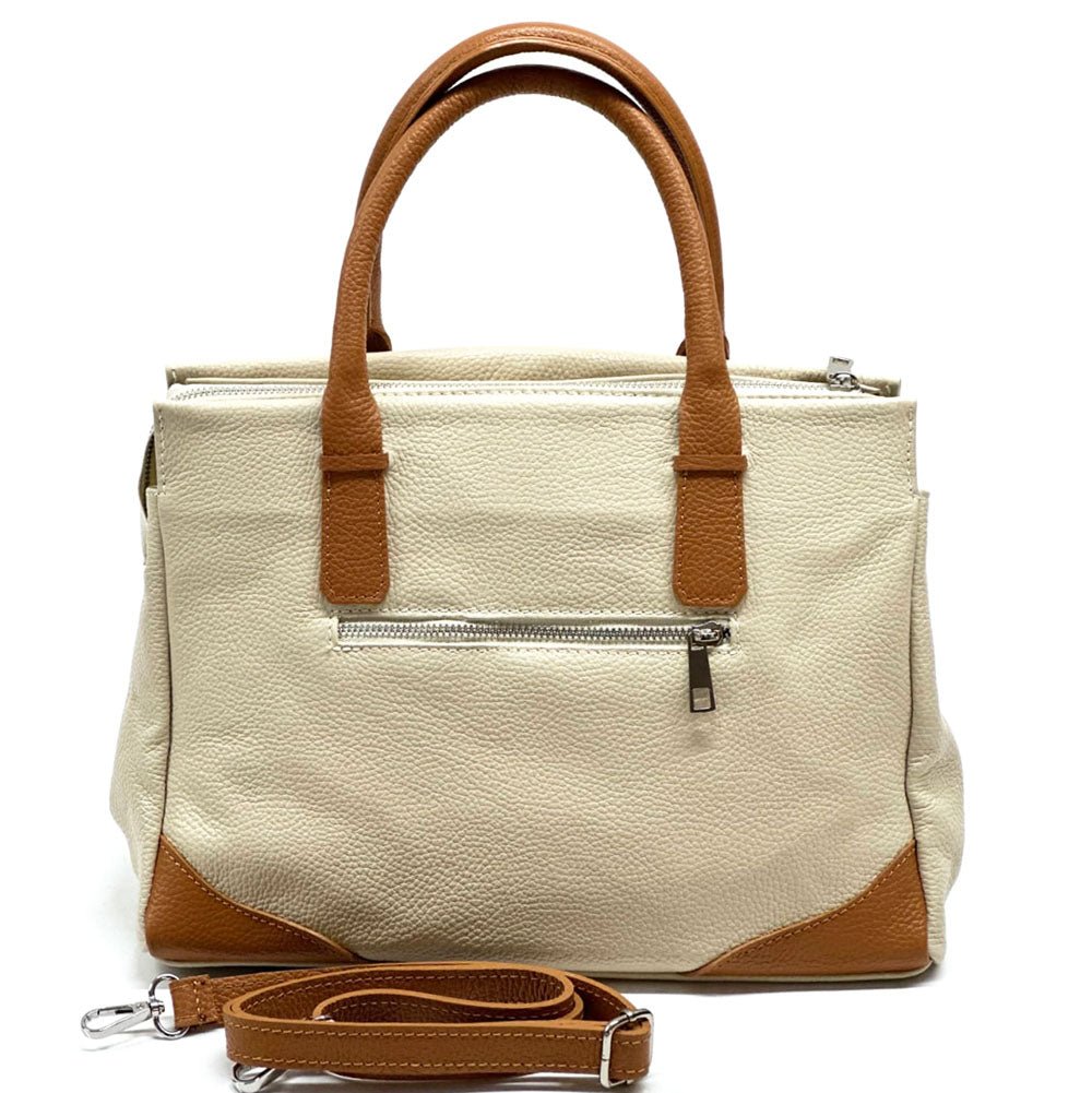 Tarsilla Italian Leather Handbag – Handmade in Florence from Premium Pebbled Leather - Leather Italiano