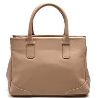 Tarsilla Italian Leather Handbag – Handmade in Florence from Premium Pebbled Leather - Leather Italiano