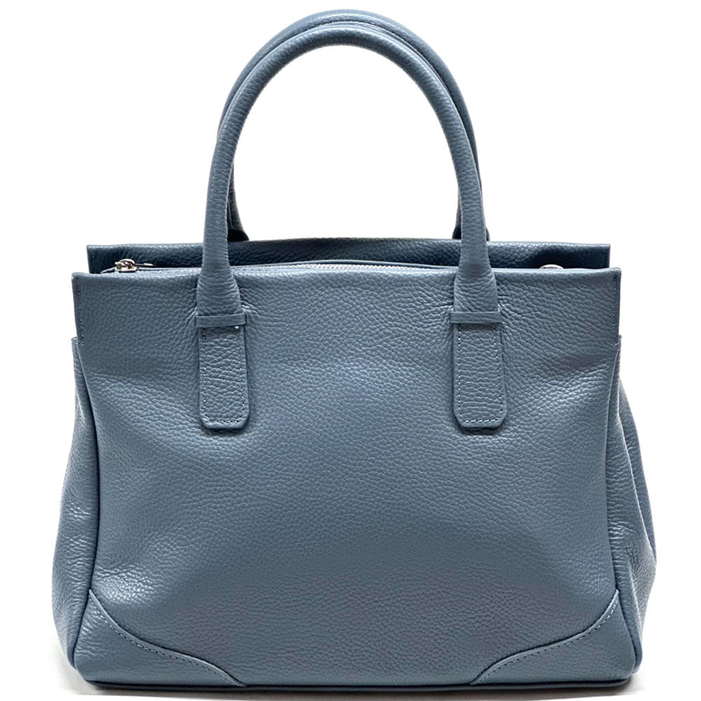 Tarsilla Italian Leather Handbag – Handmade in Florence from Premium Pebbled Leather - Leather Italiano