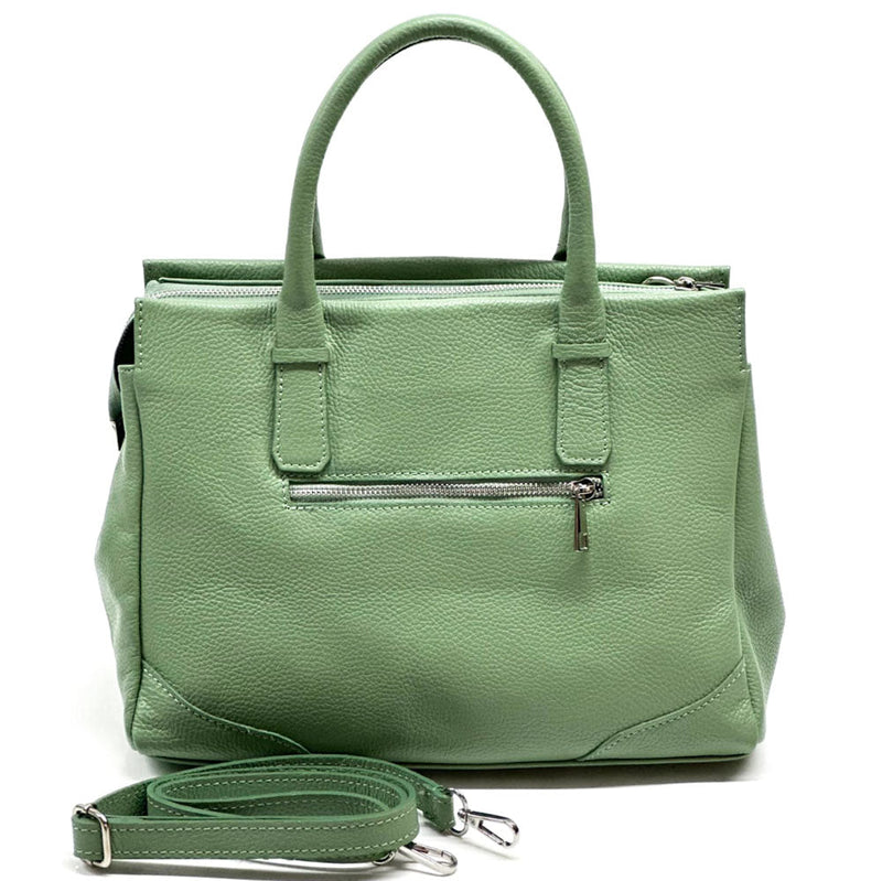 Tarsilla Italian Leather Handbag – Handmade in Florence from Premium Pebbled Leather - Leather Italiano