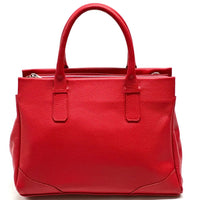 Tarsilla Italian Leather Handbag – Handmade in Florence from Premium Pebbled Leather - Leather Italiano