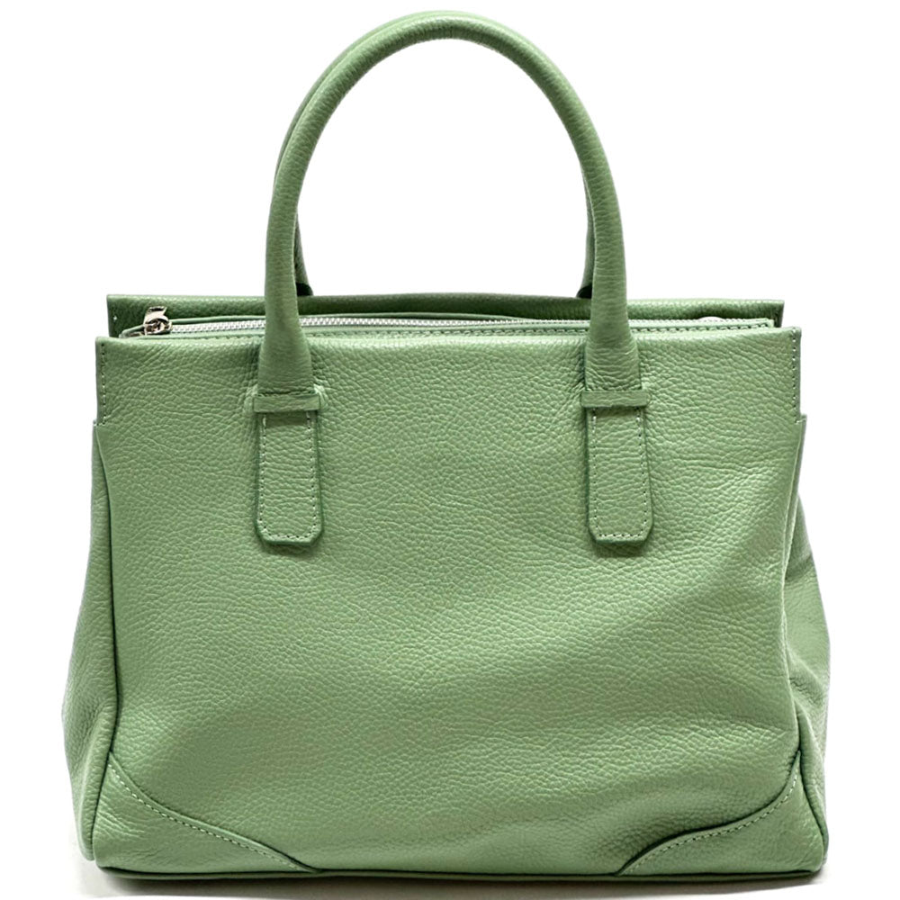 Tarsilla Italian Leather Handbag – Handmade in Florence from Premium Pebbled Leather - Leather Italiano