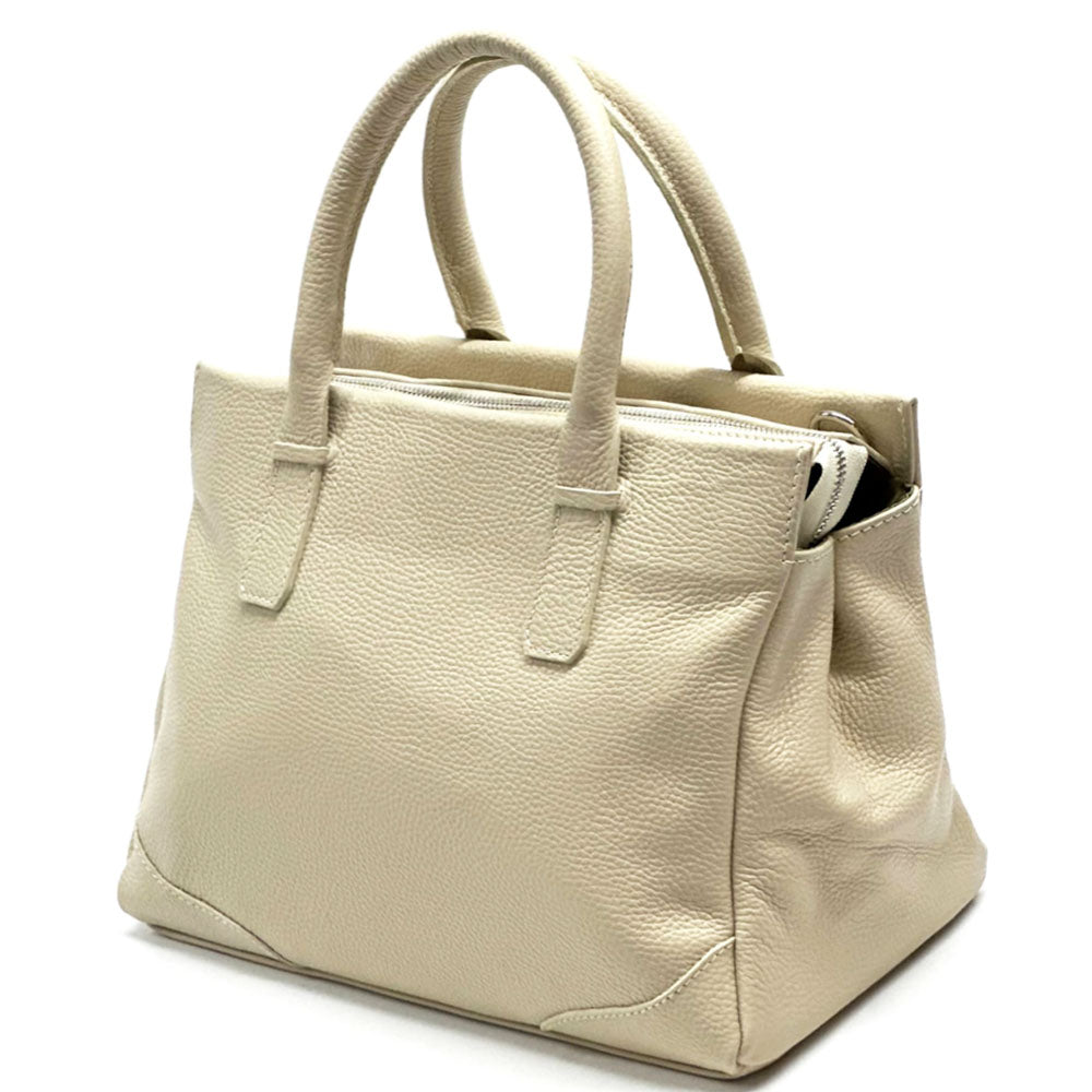 Tarsilla Italian Leather Handbag – Handmade in Florence from Premium Pebbled Leather - Leather Italiano