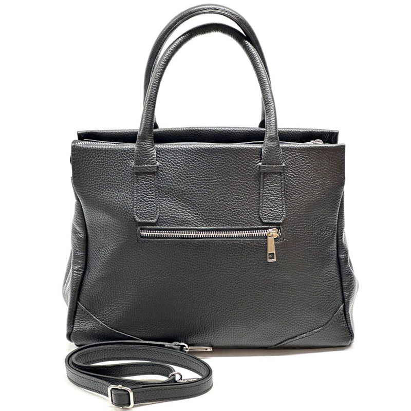 Tarsilla Italian Leather Handbag – Handmade in Florence from Premium Pebbled Leather - Leather Italiano