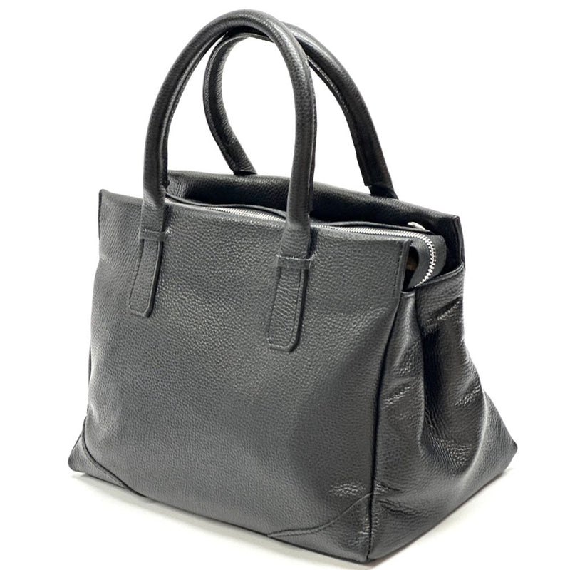 Tarsilla Italian Leather Handbag – Handmade in Florence from Premium Pebbled Leather - Leather Italiano