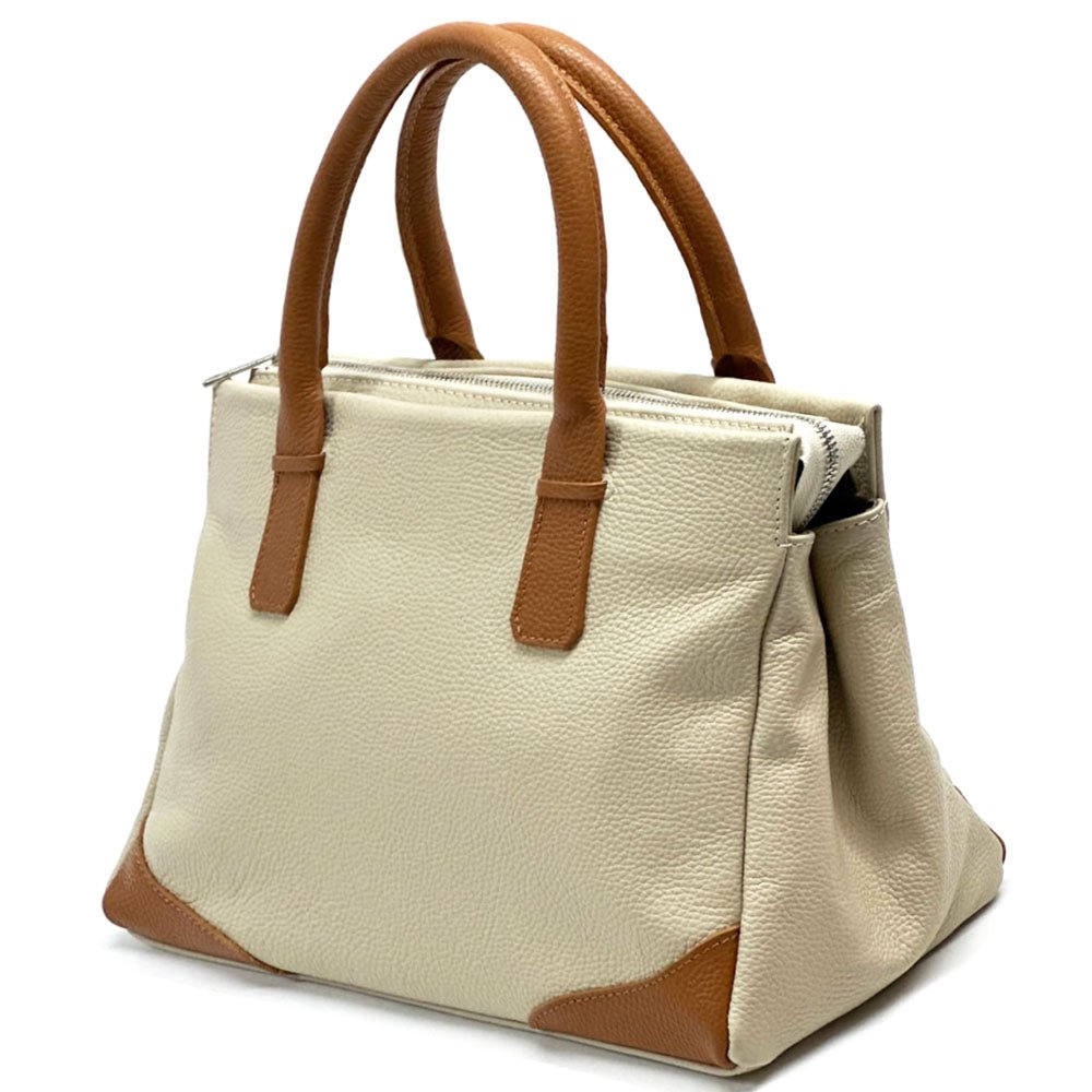 Tarsilla Italian Leather Handbag – Handmade in Florence from Premium Pebbled Leather - Leather Italiano