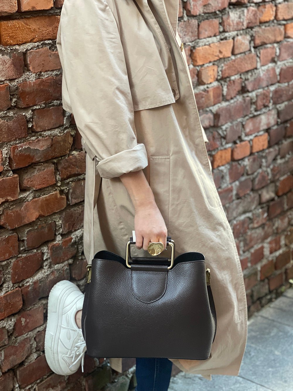 Taziana leather Handbag - Leather Italiano