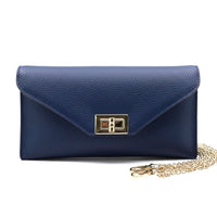 Teodora Italian Leather Evening Clutch Bag - Leather Italiano