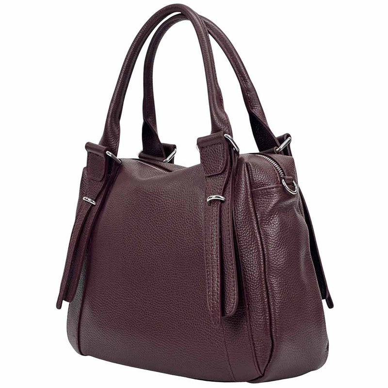 Tina Leather Handbag – Timeless Italian Elegance - Leather Italiano