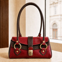 Tosca Hand-Dyed Italian Leather Baguette Bag - Leather Italiano