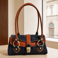 Tosca Hand-Dyed Italian Leather Baguette Bag - Leather Italiano
