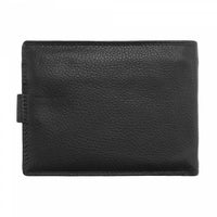 Back view of Trento Small Black Leather Wallet