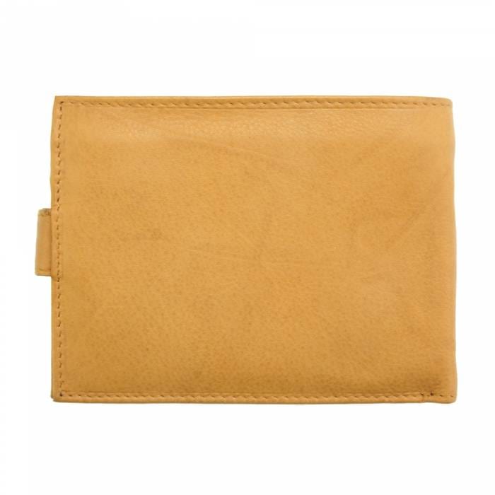 Back view of Trento Small Tan Leather Wallet