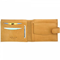 Interior view of Trento Small Tan Leather Wallet
