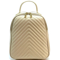 Tuscany Quilted Italian Leather Backpack | Chevron Pattern Everyday Bag - Leather Italiano