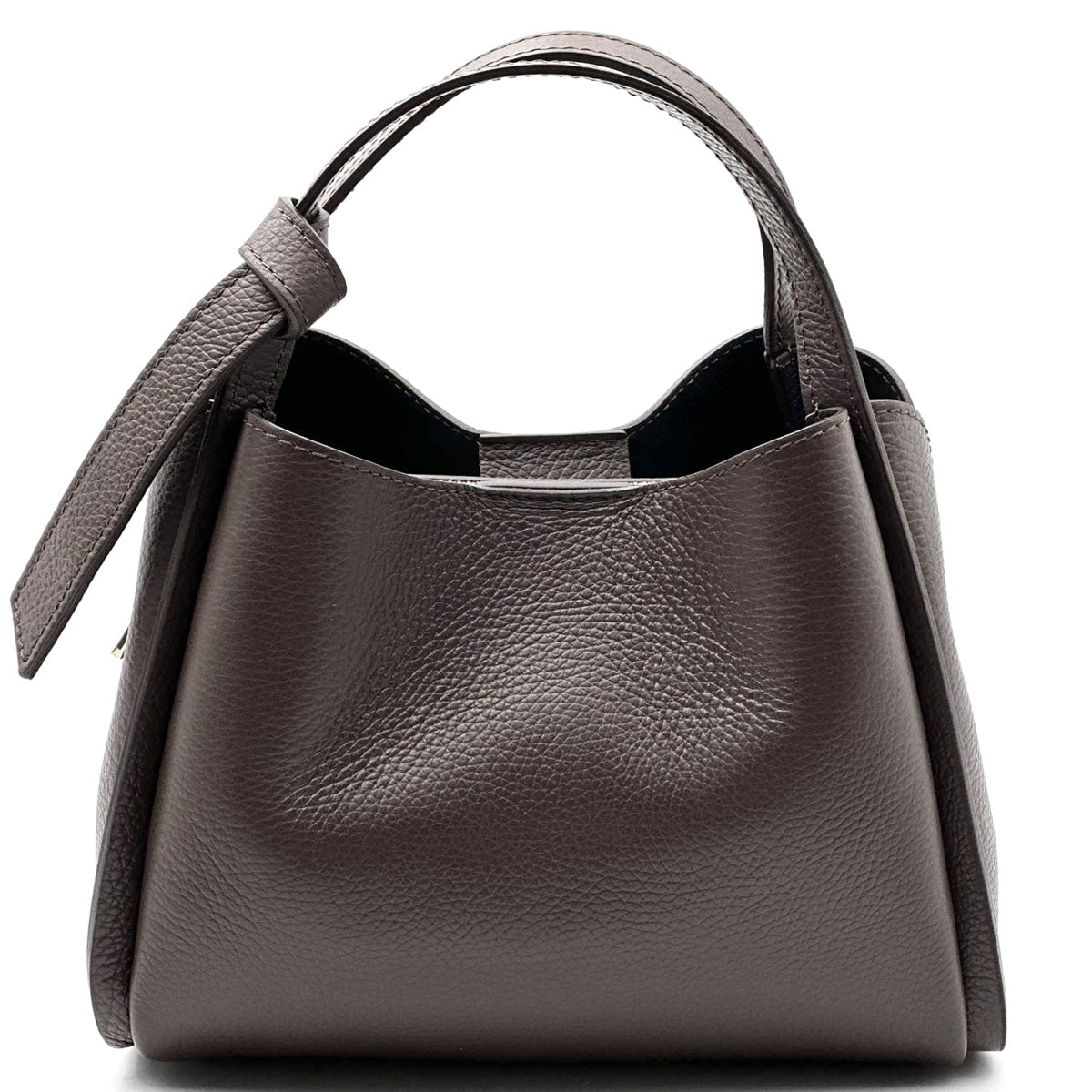 Vanessa Italian Leather Structured Handbag - Leather Italiano