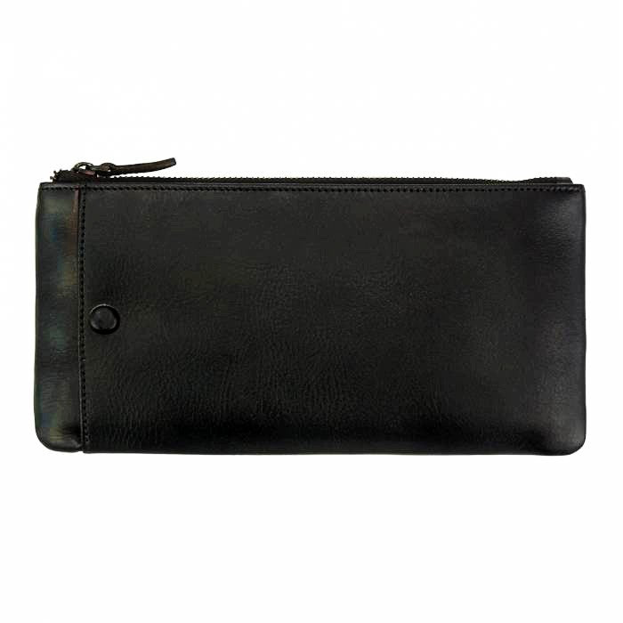 back view of the ventimiglia black leather phone case