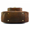 Bottom view of Verona dark brown leather sling bag for men