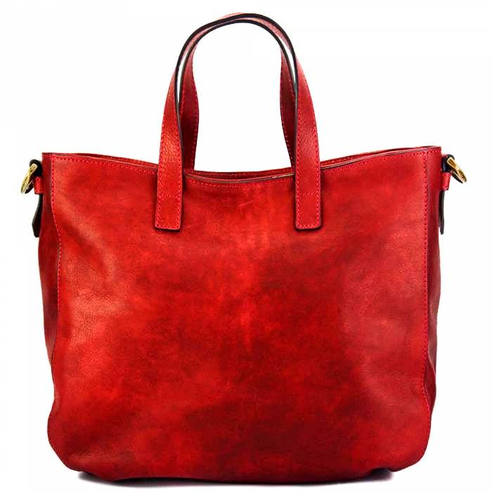 Back view of Verona dark red leather sling bag for men