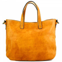Back view of Verona tan leather bag for men