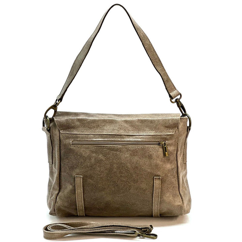 Violetta Italian Suede Messenger Bag – Crossbody & Shoulder Style (Handmade in Florence) - Leather Italiano