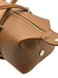 Virelia Italian Cow Leather Cylindrical Shoulder Bag - Leather Italiano