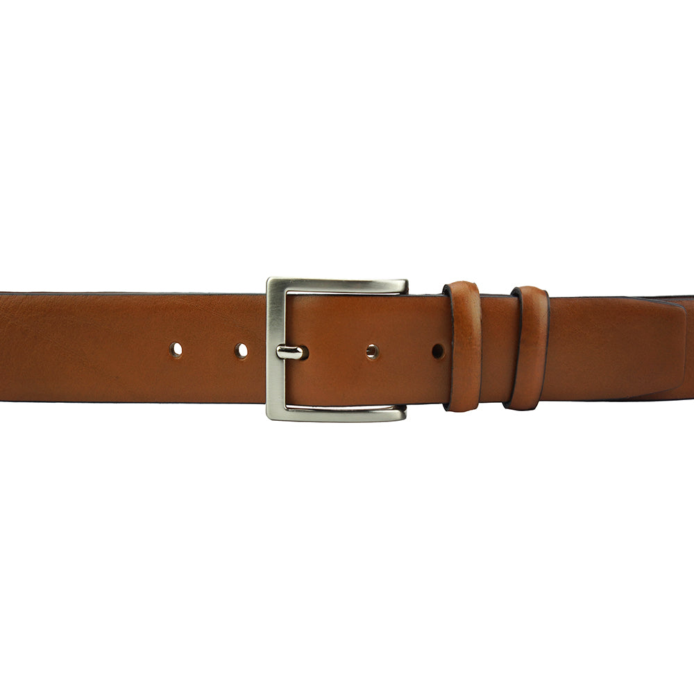 Neogram 35MM belt in tan with silver buckle