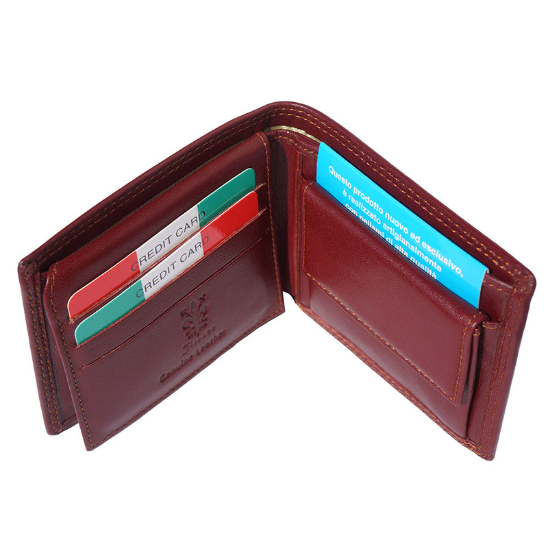 Leather wallet with coin pocket for mens-3