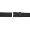 Black Italian Leather Belt with Modern Buckle (Ruggero)