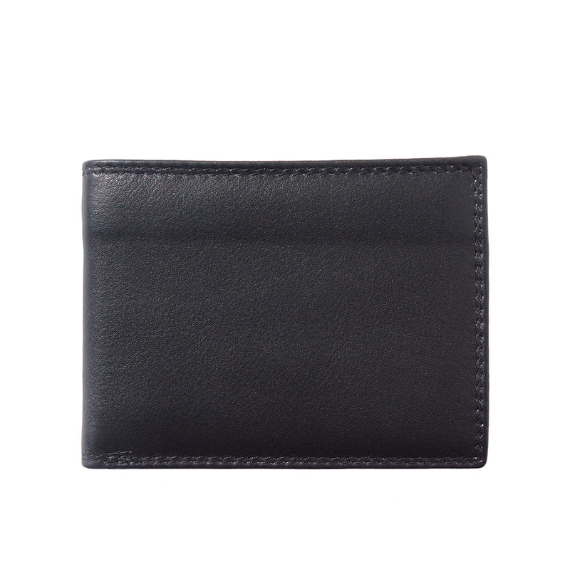 Bruno slim black leather wallet for man