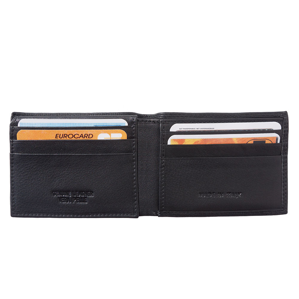 Mini wallet in calf-skin soft leather with out coin pocket for man-2